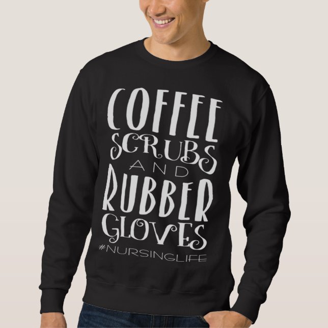 Sweatshirt COFFEE and RUBBER   Women  Cool Nurse (Devant)