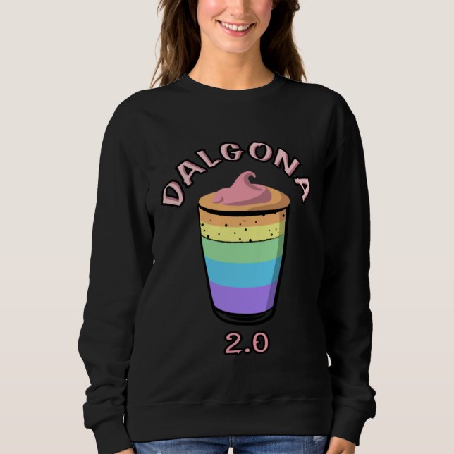 Sweatshirt Coffee Bean Barista Drink Men Woman Child Dalgona  (Devant)