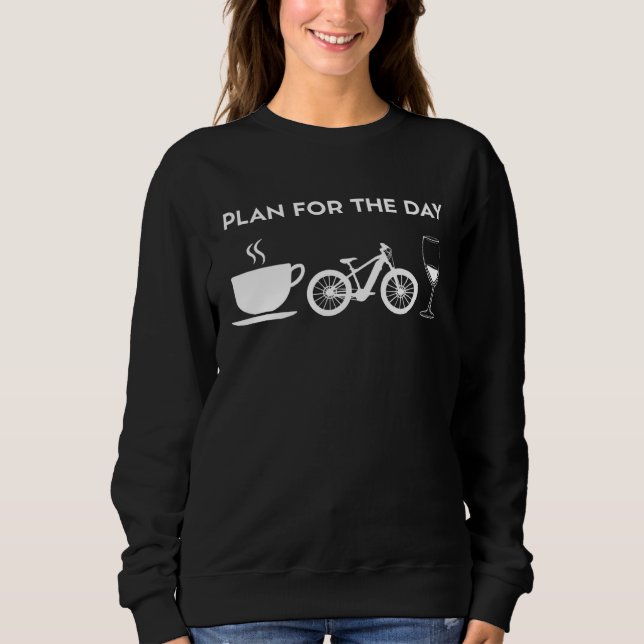 Sweatshirt Coffee E Bike Bikes Electric MTB Wine (Devant)