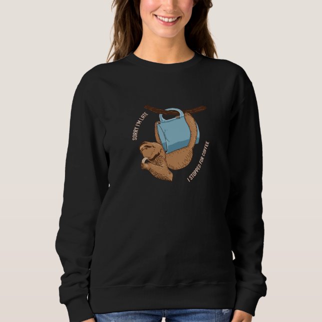 Sweatshirt Coffee Sloth (Devant)