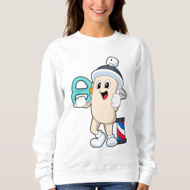 Sweatshirt Coiffeur avec ciseaux (Devant)