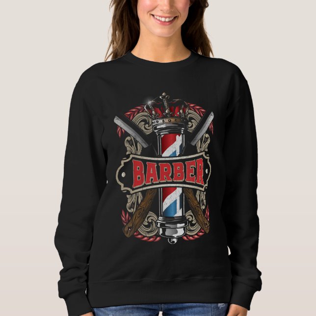 Sweatshirt Coiffeur Barbier (Devant)
