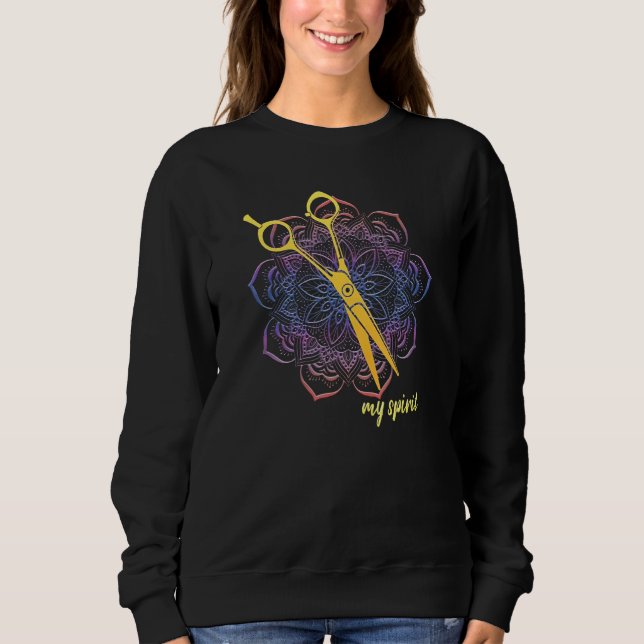 Sweatshirt Coiffeur ・ Coiffeur ・ Coiffeuse Mandala (Devant)