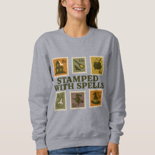 Sweatshirt Coincé Avec Des Éperons Chemise Timbre Halloween