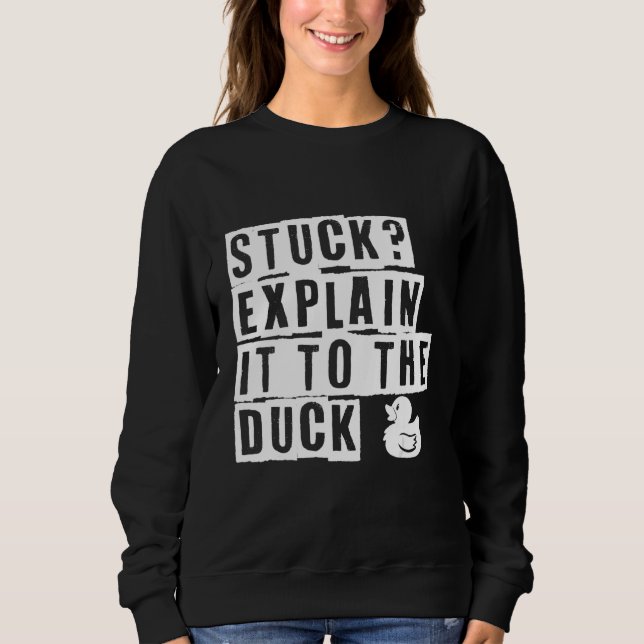 Sweatshirt Coincé Expliquez-Le Au Canard (Devant)