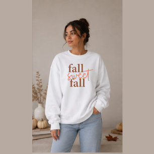 Sweatshirt Col Crewneck Graphique Automnal Doux De La Rentrée