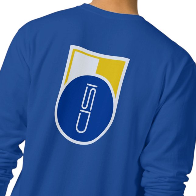Sweatshirt Col Crewneck Logo ISD Bleu-Jaune Blanc (Créateur téléchargé)