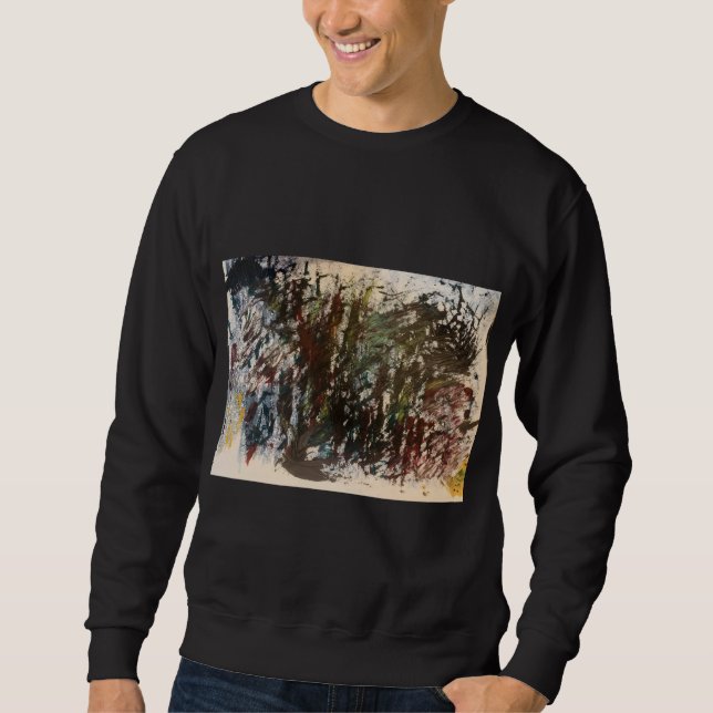 Sweatshirt Col Rond Artistique Moderne (Devant)