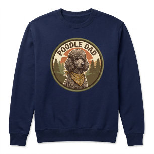 Sweatshirt Col rond Poodle Dad Cadeau pour papa de chien Do