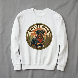 Sweatshirt col rond Rottie Mom pour maman de Rottw