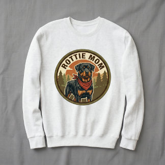 Sweatshirt col rond Rottie Mom pour maman de Rottw