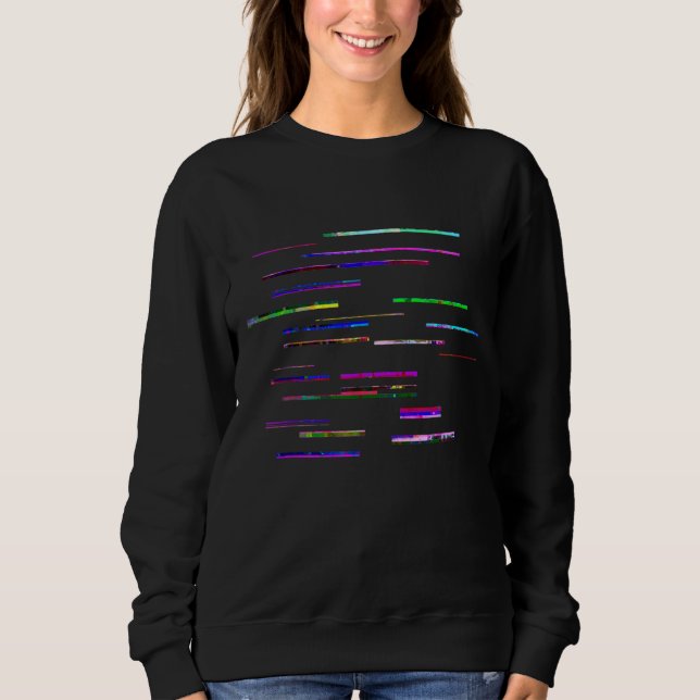 Sweatshirt Collage aléatoire Abstrait Glitch Motif (Devant)