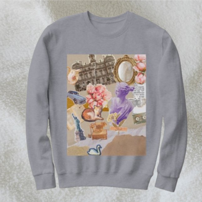 Sweatshirt Collage Art vintage (Créateur téléchargé)