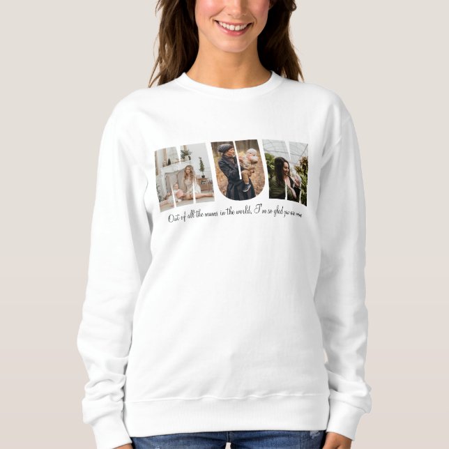 Sweatshirt Collage photo de maman (Devant)