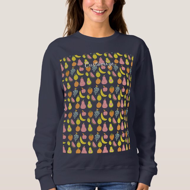 Sweatshirt Collection de fruits assorés Thunder_Cove (Devant)