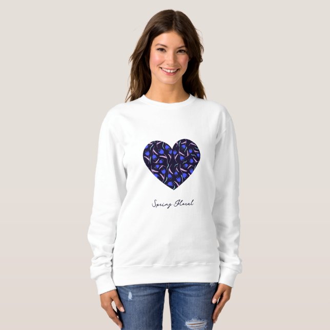 Sweatshirt Collection de motifs floraux printaniers (Devant entier)