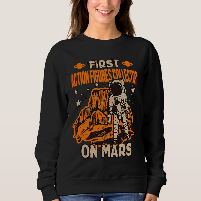 Sweatshirt Collectionneur de figurines d'action astronaute (Devant)