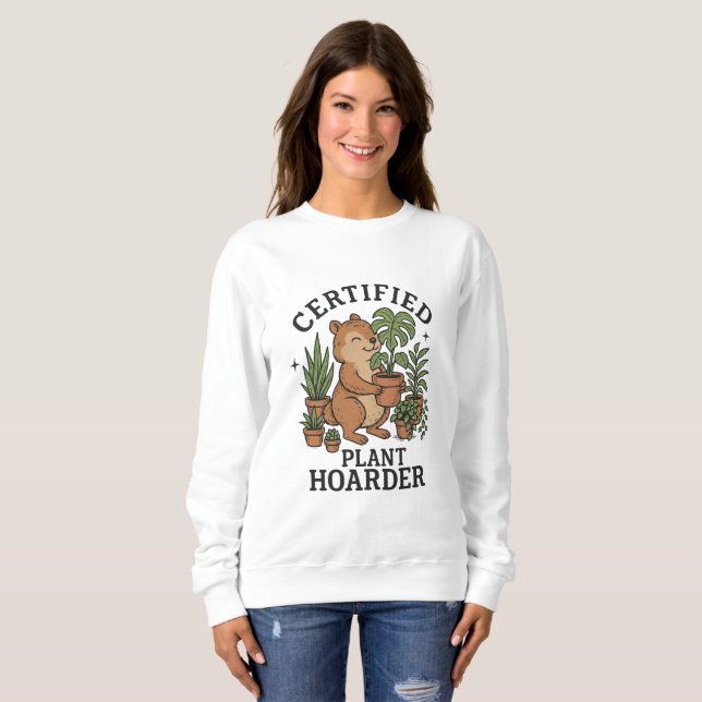 Sweatshirt Collectionneur de plantes certifié  (Devant entier)