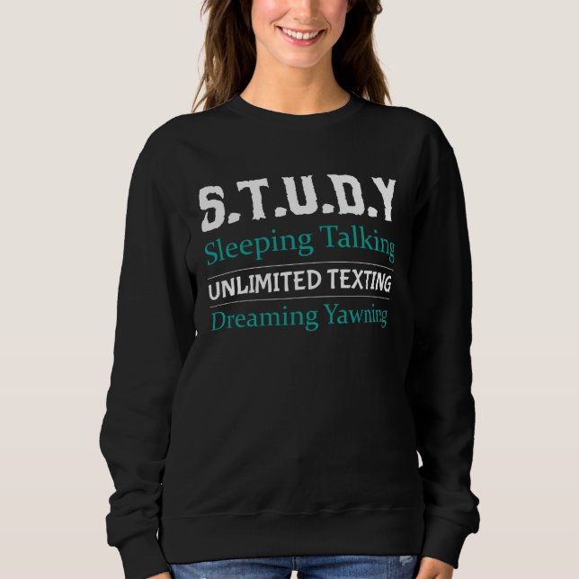 Sweatshirt College Student 100 Days of School High School 13 (Devant)