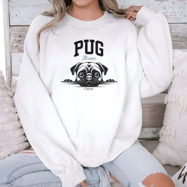 Sweatshirt College Varsity Style Carlin de script Mama Amoure (Créateur téléchargé)