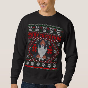 Sweatshirt Collie Chien Joyeux Noël Douille moche Drôle Cadea
