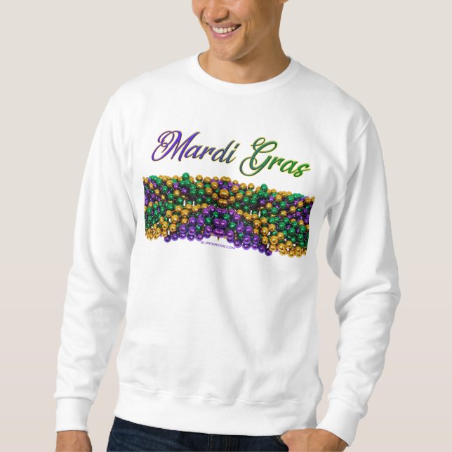 Sweatshirt Colliers de perles Mardi Gras SlipperyJoe's violet (Devant)