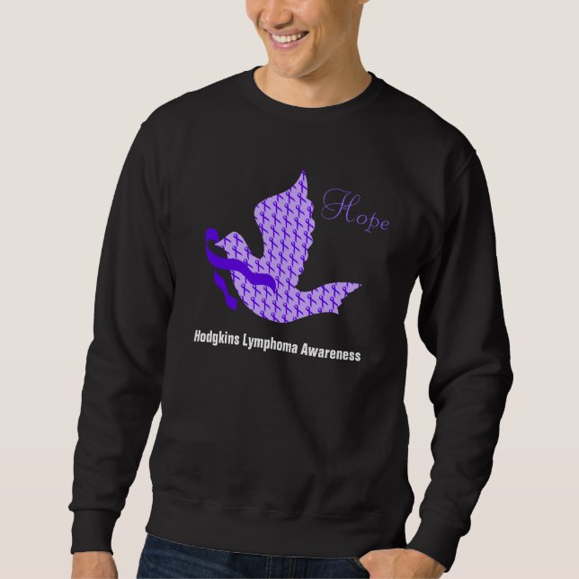 Sweatshirt Colombe du ruban violet d'espoir - (Devant)