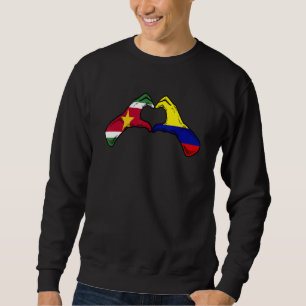 Sweatshirt Colombie Suriname Drapeau Colombien Surinamais Cœu