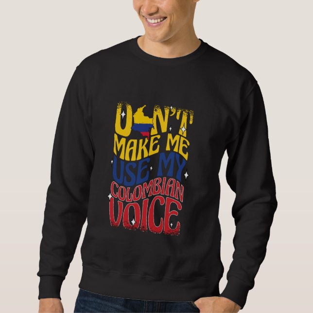 Sweatshirt Colombienne Hispanique Pride Colombie Drapeau Colo (Devant)