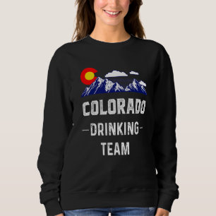 Sweatshirt Colorado Boire Équipe Denver Carte Drapeau Co Souv