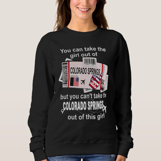 Sweatshirt Colorado Springs Embarding Pass Colorado Springs G (Devant)