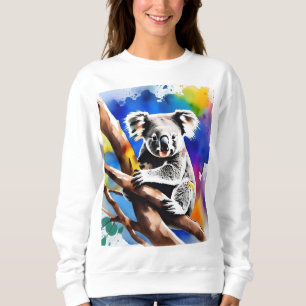Sweatshirt Coloré Koala Bear Aquarelle Splash,