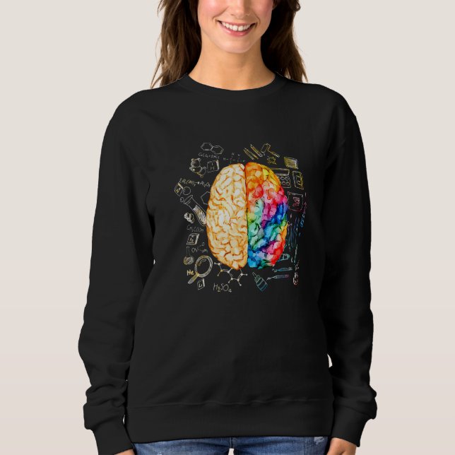 Sweatshirt Colorful Brain  Science And  Neuroscience Neurolog (Devant)