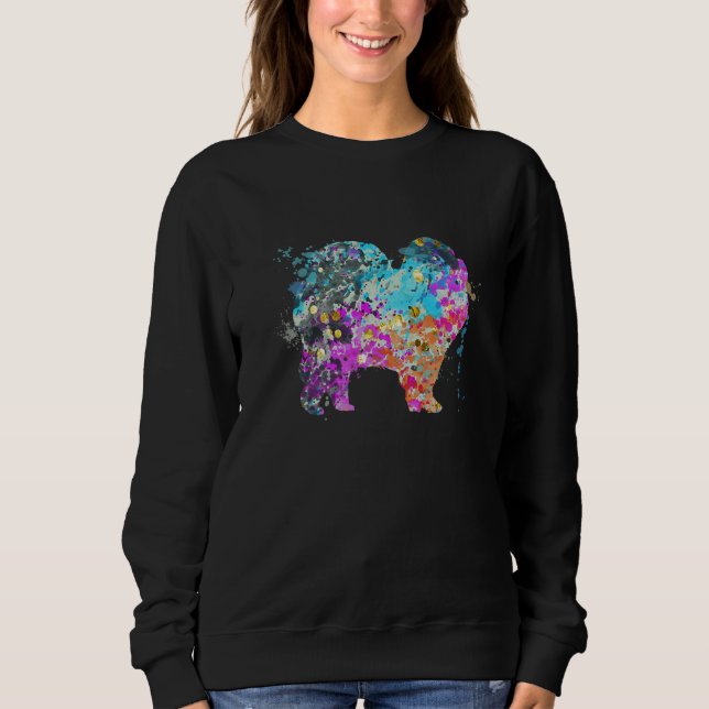 Sweatshirt Colorful Chow Chow  Dog Chow Chows (Devant)