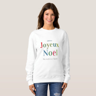 Sweatshirt Colorful Joyeux Noel French Christmas