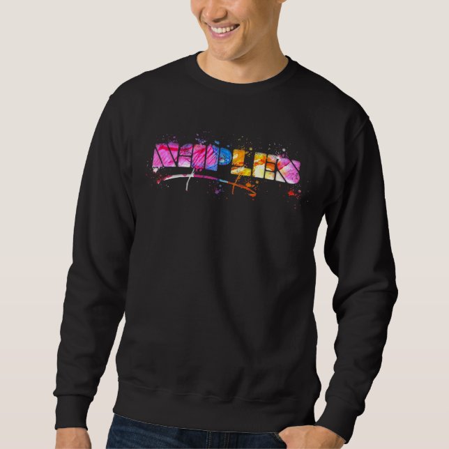 Sweatshirt Colorful Naples Lettering  Watercolor Naples (Devant)