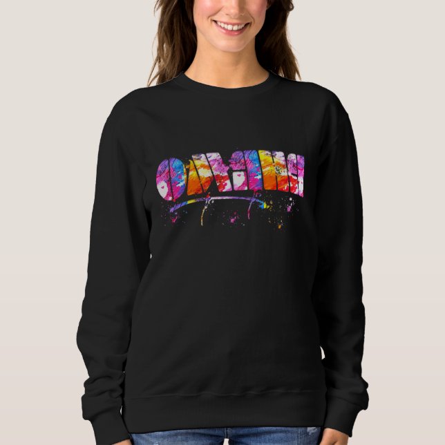 Sweatshirt Colorful Omaha Lettering  Watercolor Omaha (Devant)