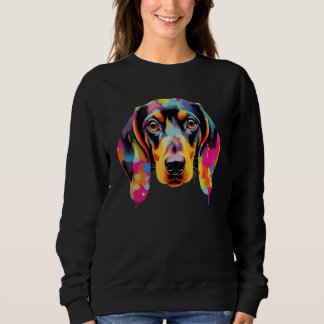 Sweatshirt Colorful Pop Dachshund  Portrait