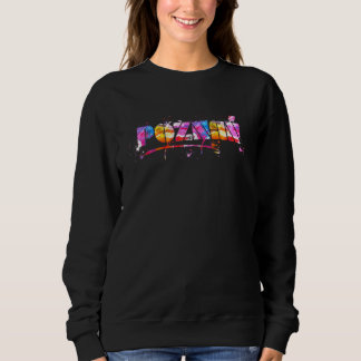 Sweatshirt Colorful Poznan Lettering  Watercolor Poznan
