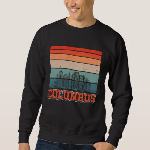 Sweatshirt Columbus États-Unis Rétro Vintage Coucher de solei