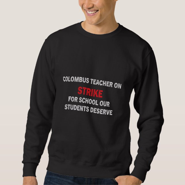 Sweatshirt Columbus Ohio School Citation Éducation Enseignant (Devant)