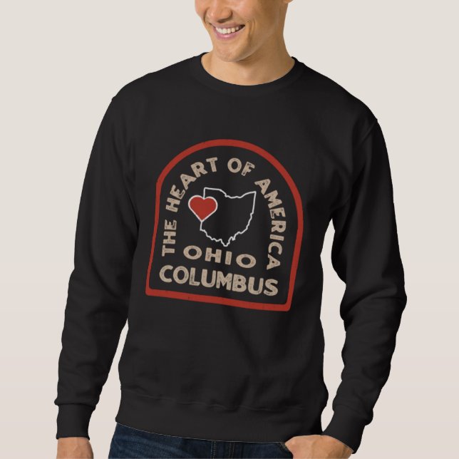 Sweatshirt Columbus Ohio The Heart of America (Devant)