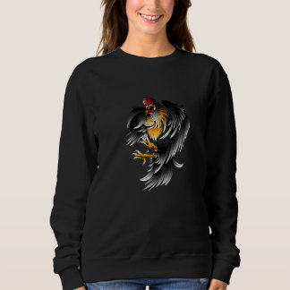 Sweatshirt Combat Coq Hahn Gockel Coq  Motif Agricole