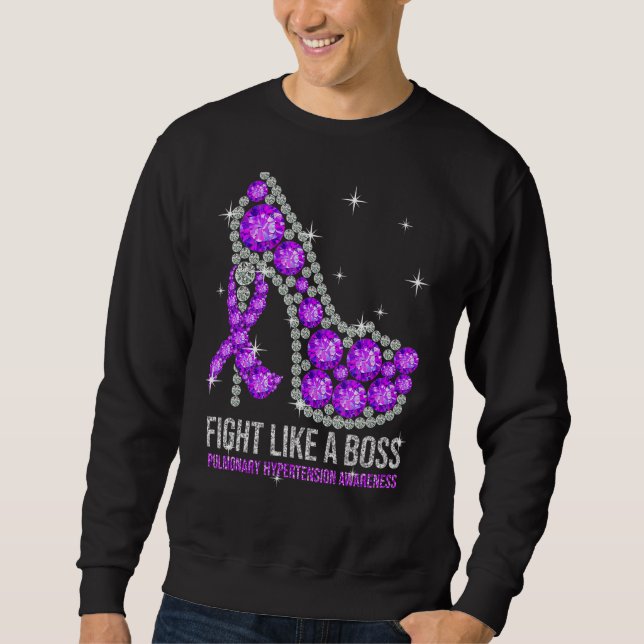 Sweatshirt Combattre Comme Un Patron Sensibilisation À L'Hype (Devant)