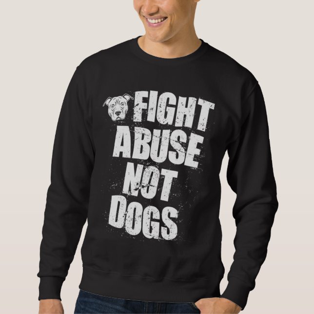 Sweatshirt Combattre la maltraitance, pas les chiens  Chien P (Devant)