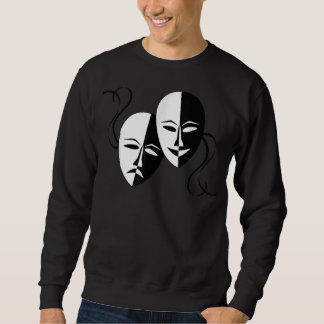 Sweatshirt Comédie Tragédie Masques Acteur Rétro