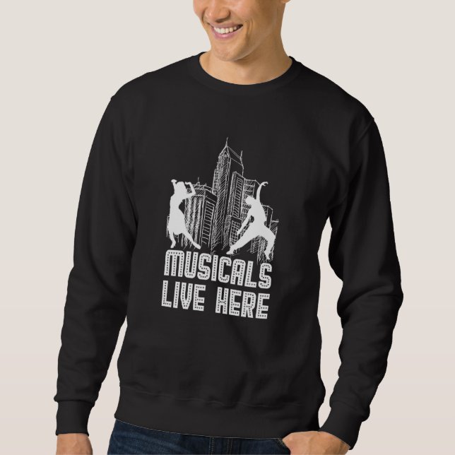 Sweatshirt Comédies Musicales Ici Blanc (Devant)