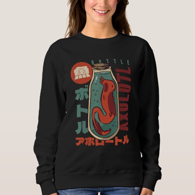 Sweatshirt Comfort Food  s Delight Axolotl in Mason Jars (Devant)