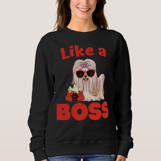 Sweatshirt Comme Un Boss Shih Tzu (Devant)