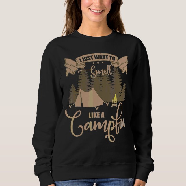 Sweatshirt Comme Un Camping Conception Graphique (Devant)